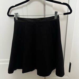 Alice + Olivia Black Skirt with Leather Trim